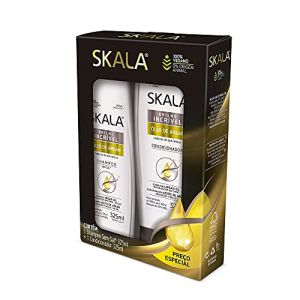 SKALA Coffret huile d'argan, shampooing et apr&egrave;s-shampoing, 325 ml, cheveux secs et ab&icirc;m&eacute;s, hydratant et brillance intense, v&eacute;g&eacute;talien, cruelty free et adapt&eacute; pour la m&eacute;thode Curly (LTM SHOP, neuf)