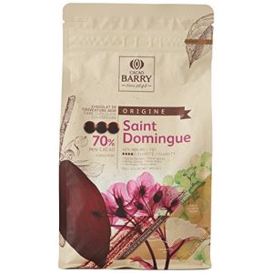 CACAO BARRY CHD-Q70SDO-2B-U73 - 70% Min Cacao Chocolat Saint Domingue Pistoles 1 kg (B.L.K, neuf)