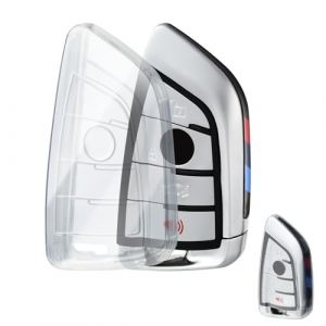 OFFCURVE Coque Cle Transparent Couvre Cl&eacute; Cache Clef, Etui a Cles &Eacute;tui &agrave; Cl&eacute;s Voiture pour BMW Series 1/2/3/4/5/6/7/8 X1 X2 X3 X4 X5 X6 X7 X5M X6M (OFF CURVE EUR, neuf)
