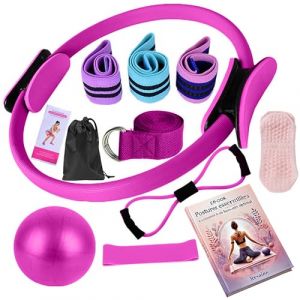 Revalinx - Kit Pilates, kit Yoga, Anneau de Pilates Femme, Ballon de Yoga, Bandes de Résistance, Chaussettes, Accessoires Pilates Femme, Pilates Maison, Équipement de Sport, Pilates Reformer (Revalinx, neuf)