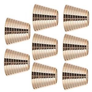 FRCOLOR Lot De 8 Manchettes Pour Cheveux Queue De Cheval Taille Unique Pince &agrave; Queue De Cheval M&eacute;tal Effet Rouage Rose Dor&eacute; L&eacute;ger Confortable Usage Quotidien F&ecirc;te (Laners, neuf)