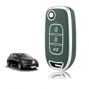 TOOMUME Coque Clé TPU, Etui Clé Étui Clé Adapté pour Renault Kangoo 3 Twingo 3 Megane 4 Trafic 4 Clio 5 Captur Dacia Sandero Stepway Duster, Couvre Clef Cache Cle Voiture Telécommande - Flip Key (TOOMUME, neuf)