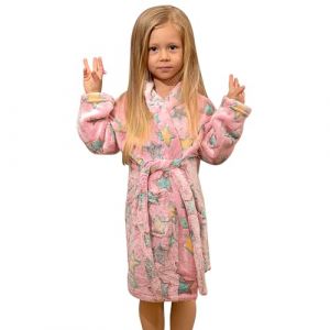 KAKU NANU Robe de Chambre Peignoir de Bain Enfant Fille Vêtements de Nuit et Peignoirs Fille Doux Rose 4 5 ans (Varseille, neuf)
