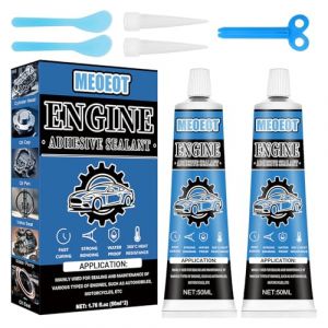 Meoeot Pate a Joint Moteur Noir, Pate a Joint Carter Culasse, Joint Silicone Haute Temperature, Joints M&eacute;caniques de Moteur Automobile, pour de Moteur Automobile, Bo&icirc;tes Vitesses, 2 * 50ML (AuBen, neuf)