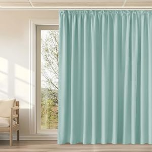 KGORGE Rideau Occultant - Rideaux Isolation Thermique Galon Fronceur pour Fenêtre, Rideau Decoration de Salon Masion Chambre Design Moderne, Largeur 300 x Hauter 240cm, Vert Clair, 1 Pc (KGORGEHOME, neuf)