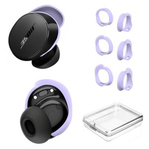 Lot de 3 Paires de Capuchons d'embouts pour &eacute;couteurs Bose QuietComfort (2024), Accessoires en Silicone pour &eacute;couteurs Bose QC, kit d'ajustement antid&eacute;rapant (S, M, L) (Lilas) (XYZXYZ-Fr, neuf)
