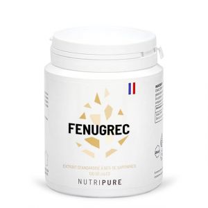 Fenugrec • Extrait de graines titrées en saponine • Plante ayurvédique • Favorise la digestion • Maintient le taux de glucose/glycémie • Limite le stockage des graisses • Gélules végétales • NUTRIPURE (NUTRIPURE, neuf)