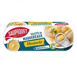 SAUPIQUET - Filets Maquereaux Moutarde 169G - Lot De 4 (Ma Biotique, neuf)