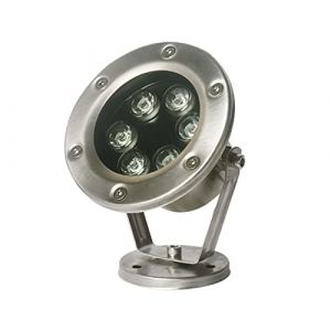 KEKSIS Projecteur Sous-marin Rotatif IP68 &Eacute;tanche - Lumi&egrave;re de Fontaine et Piscine AC12/24V en Acier Inoxydable pour Ext&eacute;rieur et F&ecirc;te - LED Submersible (Blanc Chaud) (EuroHomeGarden, neuf)