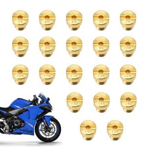 20PCS Gicleurs Principaux,Carburateur Jet Set,Buses de Carburateur M6,Gicleurs de Carburateur pour Scooter Moto(55,60,65,70,75,80,85,90,95,100,105,110,115,120,125,130,135,140,145,150) (Sincere-EU, neuf)