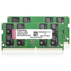 Yongxinsheng DDR4 2400MHz 32go (2x16go) RAM pour Ordinateur PC4-19200 SODIMM Non ECC Unbuffered 1,2 V 2Rx8 Dual Rank 260Pin CL17 Portable M&eacute;moire (Yongxinsheng Store, neuf)