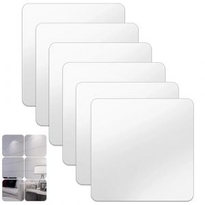 miroir autocollant miroir adh&eacute;sifmiroir muralmiroir adhesifLot de 6 miroirs muraux en acrylique pleine longueur - Auto-adh&eacute;sifs - Sans danger - Pour maquillage - Pour maison - 15 x 15 cm. (QUQU JIANING, neuf)