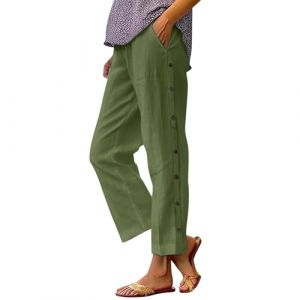 Pantalon Femme, Pantalon 7/8 Femme, Trousers Women, Pantacourt, Jogging Noir, Yoga Pants, Leggings, Combinaison de Sudation, Yoga, Jogging Noir, Legging, Tenue Sport, Legging Minceur, Vetement en Lin (wumingzhibei, neuf)