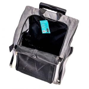 Sac Transport Chat 2-en-1 &agrave; roulettes et Sac &agrave; Dos &ndash; Sac de Transport pour Chat ventil&eacute; et Pliable &ndash; Sac &agrave; Dos Chat Confortable Jusqu&rsquo;&agrave; 15 kg &ndash; Poches de Rangement &ndash; 51 x 32 cm (Gris) (Zoopiz, neuf)