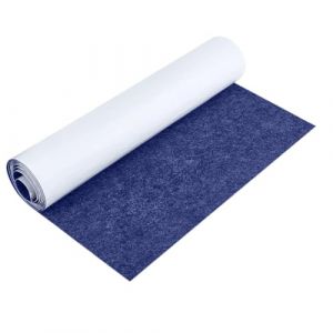 Patin en Feutre Auto-Adh&eacute;sive - Tapis en Feutre - 40x220cm, Tissu en Feutre Auto-Adh&eacute;sif, pour Doublure de Bo&icirc;te, Sous-Verre, Tapis de Tiroir, Cadre de Photo, Pied de Chaise, Pied de Table (Bleu Fonc&eacute; (IVEOPPE-EU, neuf)