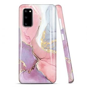 JIAXIUFEN Coque pour Samsung Galaxy S20 5G 6,2 pouces &ndash; Coque fine et r&eacute;sistante aux chocs en caoutchouc souple en silicone TPU pour Samsung Galaxy S20 5G 6,2" &ndash; Rose violet (RXKEJIEU, neuf)