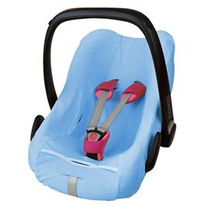 ByBoom® - Housse d'été éponge, housse universelle pour coques bébé, sièges auto, par ex. pour Maxi-Cosi CabrioFix, Pebble, City SPS, Colour:Bleu Clair (Babyundmehr Germany, neuf)