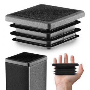 EMFA Bouchon Tube Carr&eacute; 100x100 mm Noir &ndash; Embout &agrave; Lamelles en Plastique &ndash; Capuchon 10x10 cm &ndash; Lot de 1 (EMFA GmbH, neuf)