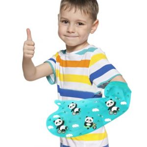 EuyiHlybt Protege Platre Bras Enfant (Motif Panda), Protection Platre Bras Enfant, Protections pour Pl&acirc;tre, Protege Platre Piscine Doux et Confortable, R&eacute;utilisable Protege Douche pour Bandages (EuyiHlybt, neuf)