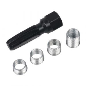 JNNJ Bougie D'allumage De Réparation, Kit De Réparation pour Filetage Bougies D'allumage M14 X 1,25, Bougie D'allumage Kit Taraud Réparation Re-Filetage en Acier Au Carbone, Outils Et Dépannage Kits (KJHmaoyi, neuf)