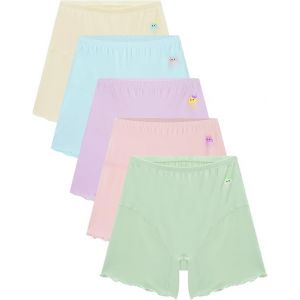 UPTRIS Culotte Fille, Slip Boxer Confortable en Coton Modal Doux et Respirant, Shorty Cycliste sans &Eacute;tiquette pour Danse ou V&eacute;lo, sous-v&ecirc;tements Enfant 7-8 Ans, Lot de 5 (UPTRIS LLC, neuf)
