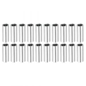 sourcing map Manchon Filetée Rond Écrou Accouplement M4x0.7mm Femelle Filetage 15mm Raccorder Tige Barre Goujon Tube Écrou Connecteur pour Rallonger, Argenté Paquet de 20 (Weisser Berg, neuf)