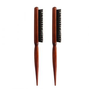 Visxcnu brosse pour plaquer les cheveux,Brosse &agrave; Cheveux de poils de Sanglier,brosse poil de sanglier cheveux,brosse cheveux plaquage,brosse cheveux sanglier,secs ou ab&icirc;m&eacute;s (pidcassoc, neuf)