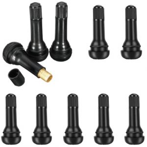JEYORZY 10pièces Valve Pneu Voiture, Valves de Jante universelles, Capuchon de Valve Auto, Vannes en Caoutchouc TR413, Valve Pneu Voiture, Voiture Pneu Tubeless Valve Bouchon, Valve Pneu Voiture, Noir (Wacicy EU, neuf)