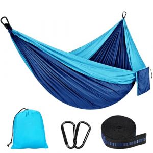 Hamac d'extérieur de Camping, 300 kg Capacité de Charge,(300 x 200 cm) Nylon Parachute Respirant,Portable Hamac 2 Places pour Le Jardin, Balcon, Patio, la Plage, Randonnée (GIRGIS KIROLOS, neuf)