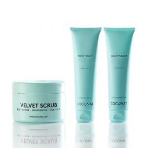 COCUNAT - Pack Body Power + Gommage Corporel - Raffermit, Exfolie et Adoucit - Peau Ferme, Lisse et Renouvel&eacute;e - Ingr&eacute;dients Naturels - Sans Toxines - Vegan (COCUNAT, neuf)
