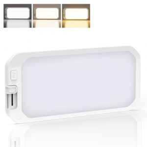 Kriogor 12V Lumi&egrave;res Int&eacute;rieure &agrave; LED Lampe Eclairage, Plafonnier RV avec Interrupteur, 1200LM r&eacute;glable RV de Toit de Lampes pour Camping-Car, Bateau, Caravane (Kriogor EU, neuf)