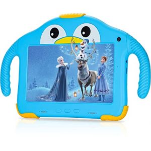 okulaku Tablette pour Enfants 7 Pouces Tablette éducative contrôle Parental WiFi Tablette Tactile Android 10 Anti-Chute Jolie Forme de Pingouin Bleu (OKULAKU, neuf)