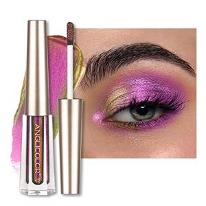 Fard à Paupières Paillette Caméléon Liquide, Fard à Paupières Métalliques Multichrome Scintillant, Longue Durée Couleurs Changeante Paupières Liquide Eyeshadow pour Femme et Fille (Violet #102) (Angefarge uk, neuf)