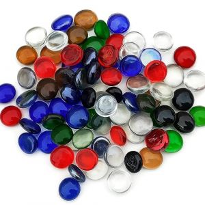 ARSUK Galets en Verre Color&eacute;s 955g, Petit Cailloux D&eacute;coratifs 17&ndash;20mm pour Vase, Aquarium, Jardin &ndash; Colored Pebbles Bleu Vert Rouge, Galets Cristal, Billes Enfant Forme & Pierre D&eacute;corative(180 pi&egrave;ces) (arsuk, neuf)
