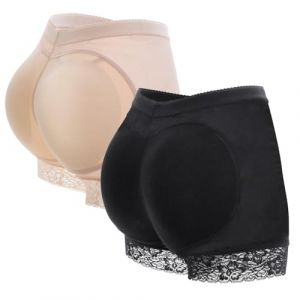 TYXHXTF 2Pcs Femme Culotte Remonte Fesse Push Up Sculptante Femme Invisible Culotte Hip Enhancer Rembourr&eacute; Butt Lifter Panty Shapewear avec Coussinet Amovible Ventre Plat Enhancer Body Tummy Control (TYXHXTF, neuf)