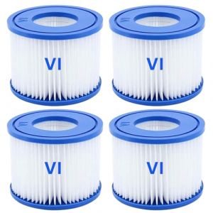 GAODA VI Lot de 4 cartouches filtrantes pour Bestway piscine Flowclear Filtre de rechange pour Lay-Z-Spa pour Miami pour Monaco Taille 6-58323 (donghao shop, neuf)
