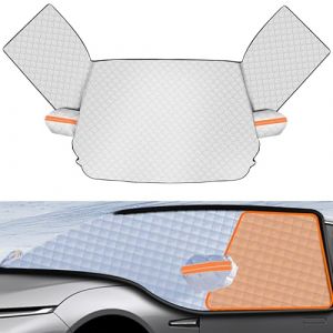 Smaoqingji Couverture Pare Brise Avant Voiture - 1 Pièce, Argent, Voitures Soleil Poussière Pluie Bâche, Convient pour Berline, Protection UV, Protection la Neige, Protection Contre la Poussière (Smaoqingji, neuf)