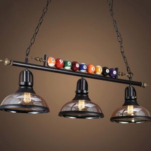 DOCJX Lustre Vintage Lampe Suspendue À 3 Têtes Luminaires Intérieur Avec Balle De Table Lampe Suspendue Salon Suspendue En Verre Abat - Jour Restaurant Bar Salle De Billard (Shenzhenshinanshanquweifengshengbaihuoshanghang, neuf)
