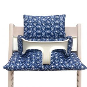 Blausberg Baby - Coussin Set Enduit et essuyable Compatible avec Tripp Trapp de Stokke, matériaux Oeko-TEX Standard 100 - Happy Star Bleu (Blausberg, neuf)