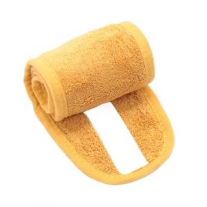 FOVAOK Bandeau facial réglable en tissu éponge doux pour femme, bandeau pour le lavage du visage, le bain, le maquillage (orange) (HANCYLUK, neuf)