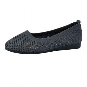 Ballerines Femme Confortable Chaussures Orthopédiques Ete Confort Chic Plates pour Femmes Chausson De Danse Chaussure Orthopedique Petit Talon Pieds Larges Escarpins Bleu Marine Et,1-Grey2,36 (aodsko, neuf)