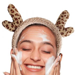 Serre-t&ecirc;te en bois de cerf | Anneau de cheveux de l&eacute;opard de maquillage - Serre-t&ecirc;te de No&euml;l Serre-t&ecirc;te d'animaux Bandeau en bois r&eacute;aliste pour d&eacute;guisement de f&ecirc;te Cosplay (fegayut, neuf)