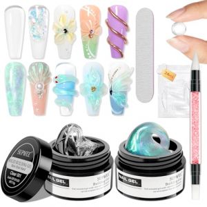 SUPWEE Gel de construction solide pour ongles - Gel de construction solide multifonctionnel non collant Gel de sculpture 3D vert aurore transparent Gel d'extension d'ongles Gel (gzsj-UK, neuf)
