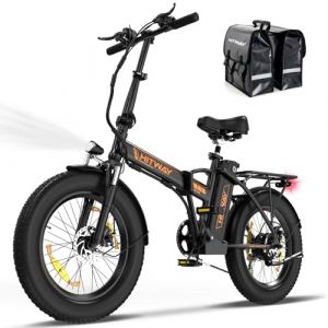 HITWAY Vélo électrique Adulte, 20"×3,0/4,0 Fat Tire VTT Electrique, vélo électrique Pliable, Avec Batterie Amovible 36V 12Ah/48V 15Ah, Jusqu'à 90KM/100KM, 250W Moteur, 7 Vitesses Vélo pour Homme Femme (MIMBOB, neuf)