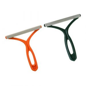 FUTUREORYY Lot De 2 &Eacute;pilateurs Pour Animaux Poils Longs Brosses Absorbantes Anti-poils En Plastique Vert Fonc&eacute; Et Orange Pour Maison, Voyage Et Animaux De Compagnie (SonMEi, neuf)