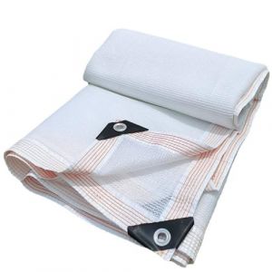 Filet D'ombrage Bache pour Pergola 3×4m Filet Anti Chaleur Extérieur Blanc avec œillets Taux d'ombrage de 85%, pour Serre Jardin Couverture Potager Terrasse (HOMMMLY, neuf)