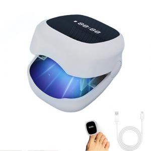 WRQIOO Laser Mycose Ongle Pied, Appareil Anti Mycose Ongle Pied, Appareil Mycose Ongle Pied avec 4 Lumières Bleues et 2 Lumières Infrarouges, Appareil Traitement Laser Mycose Ongles (WINSOO, neuf)