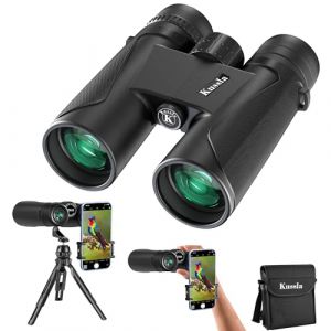 Kussla 12 x 42 HD Jumelles Adultes, Jumelles &eacute;tanches pour tr&eacute;pied des Adaptateur t&eacute;l&eacute;phonique, Binoculars Portables pour Observation des Oiseaux, Chasse, Randonn&eacute;e et Les Concerts (rczxy trading, neuf)