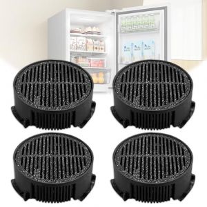 Lot de 4 filtres à charbon actif pour réfrigérateurs Liebherr 9096342, Ø 45 mm, filtre Fresh Air avec charbon actif, filtre pour réfrigérateur (Genius panda, neuf)