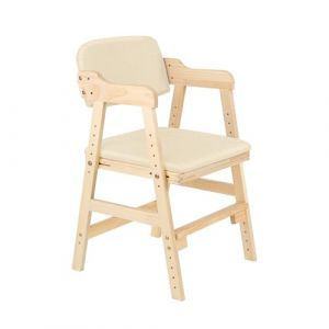 Chaise Haute d'alimentation Bébé,Chaise Haute Bébé Evolutive en Bois Naturel,Hauteurs Réglable Stable Chaise Supporte 90KG pour Bébés Enfants et Adultes,Solide,Design Universel (jusiZL, neuf)